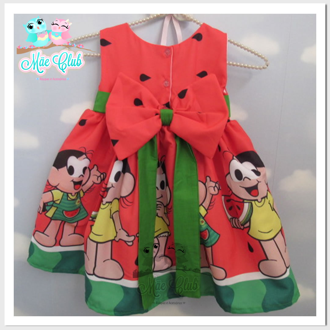 vestido infantil tema melancia